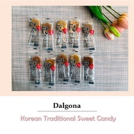 [Ready Stock] Korean Snack Squid Game Dalgona Korean Traditional Sweet Candy Sweets Candy 10g X 10EA