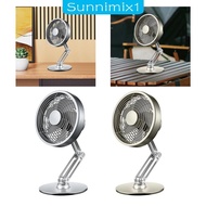 [Sunnimix1] USB Desk Fan Table Rotatable Quiet Alloy Mini Personal Fan Portable Fan for Travel Home Desktop Office Dorm