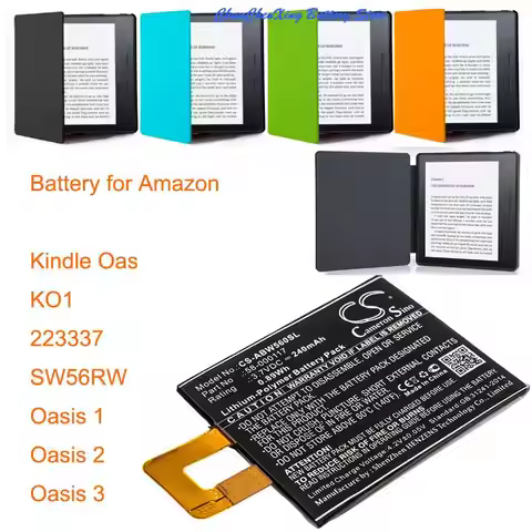Cameron Sino 240mAh Battery 58-000117 for Amazon 223337, Kindle Oasis, KO1, Oasis 1, Oasis 2, Oasis 