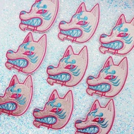 Bleeding Kitsune Embroidery Patch Pin