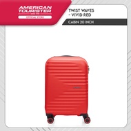 American Tourister Koper Hardcase Twist Waves Cabin 20inch - Vivid Red