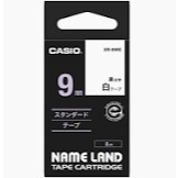 Genuine Casio Nameland Label Writer Tape 9mm XR-9WE with Black Text on White