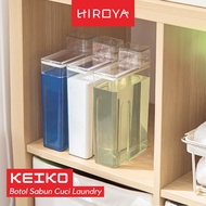 [HIROYA]KEIKO Clear Soap Storage Bottle Aesthetic Washing Soap Refill Bottle Clothes Ditergent Dispe