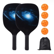 Pickleball Paddles Set of 2 Raw Carbon Fiber Pickleball Paddle Friction Surface Pickleball Rackets w