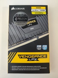 Corsair Vengeance LPX DDR4 32GB 黑色套裝 (2x16GB) D4-3200Mhz