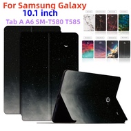 Sweat Proof Non-Slip Leather Stand For Tablet Samsung Galaxy Tab A 6 A6 10.1 2016 SM-T580 SM-T585 Flip Leather Stand Hard Radiating Case