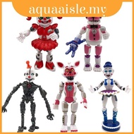 5pcs FNAF Five Nights At Freddy's Baby Ballora Funtime Freddy Ennard Foxy Action Figures Light Up Ga