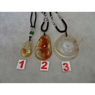 Natural Clear Fortune Crystal Colored Chalcedony Carved 1 Piece (Gourd * Pixiu Ruyi * Lotus Rat Fort