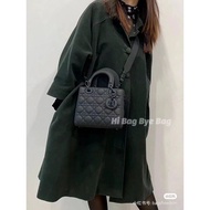 Frosted Leather Diana Bag Three-Grid Four-Grid Shoulder Bag Lady Frosted Diana Cowhide Stress-Free C