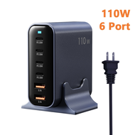 NETPAC 6 in 1/ 8 in 1 หัวชาร์จแบบชาร์จเร็ว 8 พอร์ต 168W PD 3.1A Adapter Fast Charge อแดปเตอร