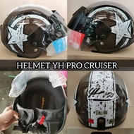 HELMET YH PRO CRUISER MATT GLOSS STAR SGV HALF CLASSIC COPPER BINTANG