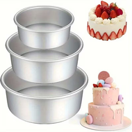 Acuan Kek Loyang Kek Bulat Aluminium Tapak Boleh Tanggal Saiz 2 4 5 Inci Alat Pembakar Kek