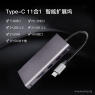 Type-c Multifunctional Docking Station11Combination1 USB-C Turn2*HDMI/VGA/PD/Gigabit Ethernet Hub WB