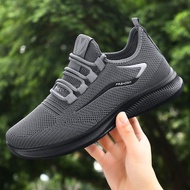 [chilala] Sports Men's Shoes Breathable Casual Shipping Foreign Trade Spring Flying Knitted Soft-Sol