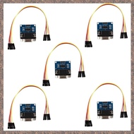 (OQKZ) 5X MAX3232 RS232 Serial Port to TTL Converter Module DB9 Connector with 20 Jump Cables