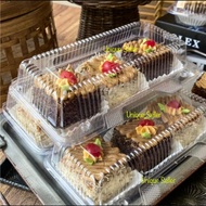 Mika BG 1770 contains 50 pcs Size 18.5x8.5x6 cm Foodgrade Thick Clear Mica Roll Cake/ 17 cm Bread Ca