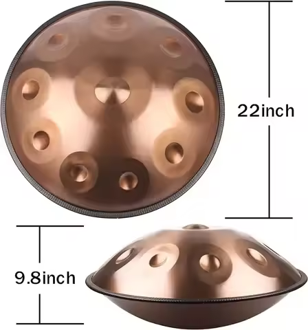 9/10/12/14 Notes 22 Inches 432hz Professional in D Minor Steel Handpan Drum Percussion Instrument fo