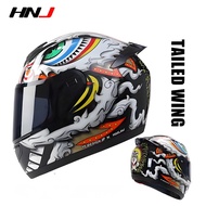 HNJ Motor Helmet Full Face 100% Original Safety Sunburn Protection (Suit 54-62CM) COD Unisex Murah T