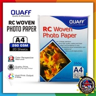 5 PACKS A4 SIZE QUAFF RC WOVEN PHOTO PAPER-CEBULONG YONGER