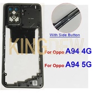 For OPPO A94 4G 5G Middle Frame Housing Cover Bezel Middle Frame With Side Button Camera Frame