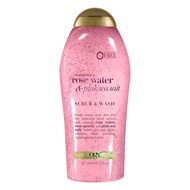 Ogx Rose water &amp; Pink sea salt exfoliating gel for sensitive skin 577ml