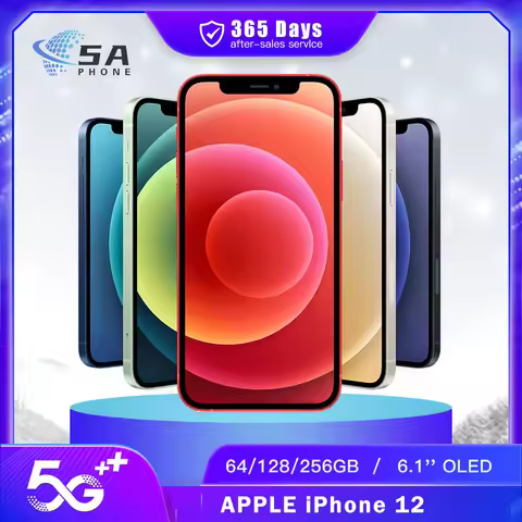 Original Unlocked Apple iPhone 12 5G Mobile Phone Face ID 64GB/128GB NFC 6.1" Super Retina XDR OLED 