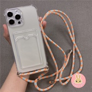 With Crossbody Lanyard Clear Phone Case For Samsung Galaxy A33 A73 A53 A23 M23 M53 M33 A03 Core A03S