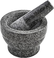 IMUSA USA MEXI-2027 Small Polished Mortar and Pestle, 3.75”, Granite