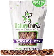 Nature Gnaws Pork Skin Chews for Dogs - Premium Natural Tasty Jerky Treats - Long Lasting Dog Chew Bones - Rawhide Free