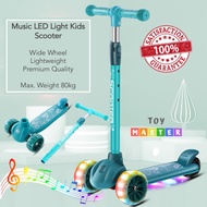 Premium LED Light Music 3 Wheel Kids Kick Scooter