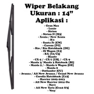 D8 Rear Wiper Size 14" For Gran Max Luxio Sirion Xenia New Xenia H-1 Santa Fe Carens Rio Biante CX-5