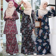 Baju Kurung Batik Moden Baju Kurung Moden  Muslimah Kurung Batik Printed Design