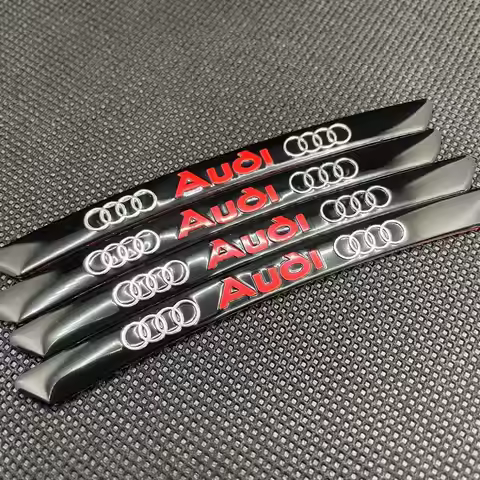 Audi Four Rings Metal Wheel Hub Decor Strips Rim Badge Sticker For Audi A3 A4L A6L Q2L Q3 Q5 Q7 Car 
