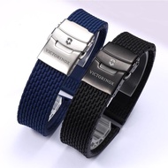 11/20✈Suitable for Victorinox watch strap soft silicone rubber strap men's sports bracelet 20 22mm waterproof