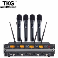 TKG UR-4000 UHF 640-690MHz 4 mic wireless 4 channel wireless microphone system wireless handhold microphone