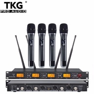 TKG UR-4000 UHF 640-690MHz 4 mic wireless 4 channel wireless microphone system wireless handhold mic