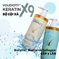 Chai Dầu Gội và Xả Gội Xả Biotin Collagen Voudioty Keratin x9 Chính Hãng