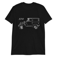 1970 Fj-40 Land Cruiser Fj40 Owner Gift Outline Art Short-Sleeve Unisex T-Shirt