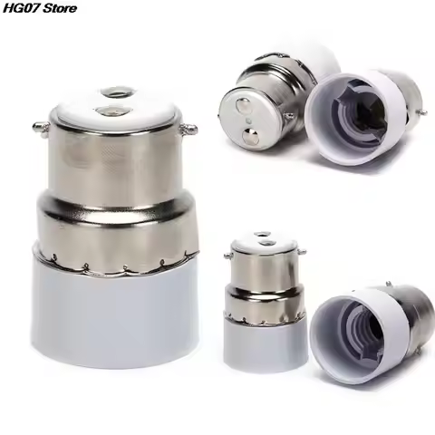 Screw LED Light Bulb Socket B22 To E14 Adapter Led Lamp Bulb Base Holder Converter Fireproof Materia