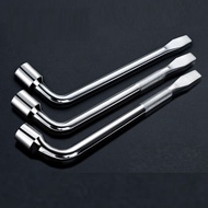 ROOMH Hexagonal Sleeve 17/19/21/22/24mm Hex Key Socket Spanner Tool L Type Disassembly Change Pry Bar Car Tyre Removal Tool Socket Wrench Lug Nut Wrench Auto Spanner