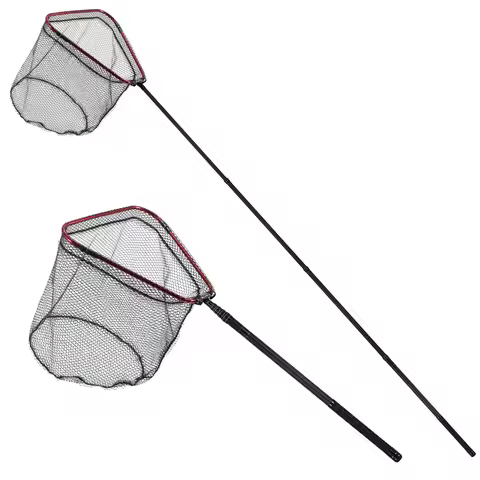 Dr.Fish Fishing Landing Net Super Long Handle Carbon Fiber Telescoping Handle 8.6ft 9.8ft Catfish Sa