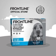 (ส่งฟรี) Frontline Plus Dog ฟร้อท์ไลน์ ใช้หยอดกำจัดเห็บ สำหรับหยอดฆ่าเห็บ หยอดหลังคอ กำจัดเห็บ สุนัข