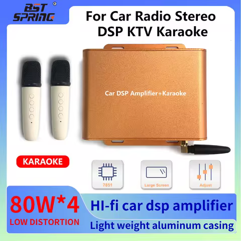 Bosstar Car Amplifier Powerful DSP Car Audio Car Wireless Microphones Android DSP Amplifier