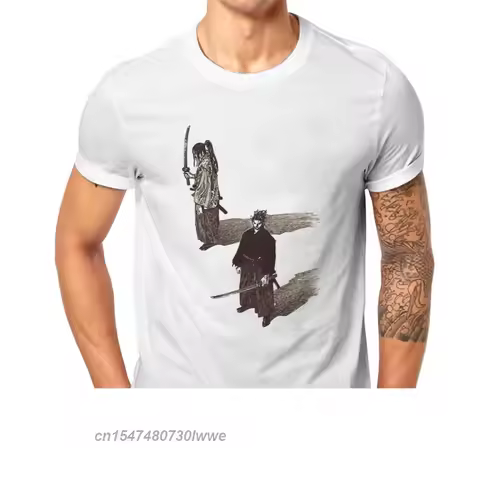 Vagabond Miyamoto Musashi Sasaki Kojiro Manga Newest Tshirt For Men Samurais Cotton T Shirt Youthful