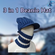 3 in 1 Stylish Stretchy Winter Casual Beanie Hat (Unisex) 5300