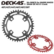 DECKAS 94+96 BCD Round Chainring 40T/42T/44T/46T/48T/50T MTB Mountain Bike Crown For M4000 M4050 GX 