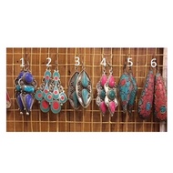 Exotic Ethnic Earrings from Himalayas (matt silver plated)