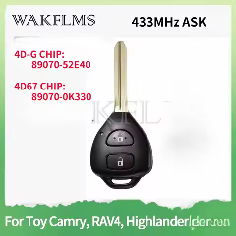 For Toyota Fortuner HiLux Urban Cruiser 2008-2013 Remote Car Key 433Mhz 4D67 G Chip B41TA B42TA 8907