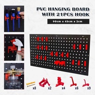 Car Detailing Hanging Board 90x45cm Pegboard Wall Rack Papan Gantung PVC Rak Dinding Alat Cangkuk Or