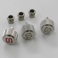 ️ Silver S Watch Crowns Replacement Parts Crown For Nh35 Nh36 4R35 4R36 7S26 Movement